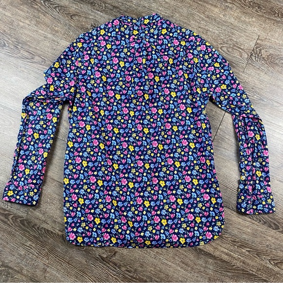 Polo Ralp Lauren Shirt Men Large Blue Multicolor Floral Button Down Front Pocket - Picture 5 of 8